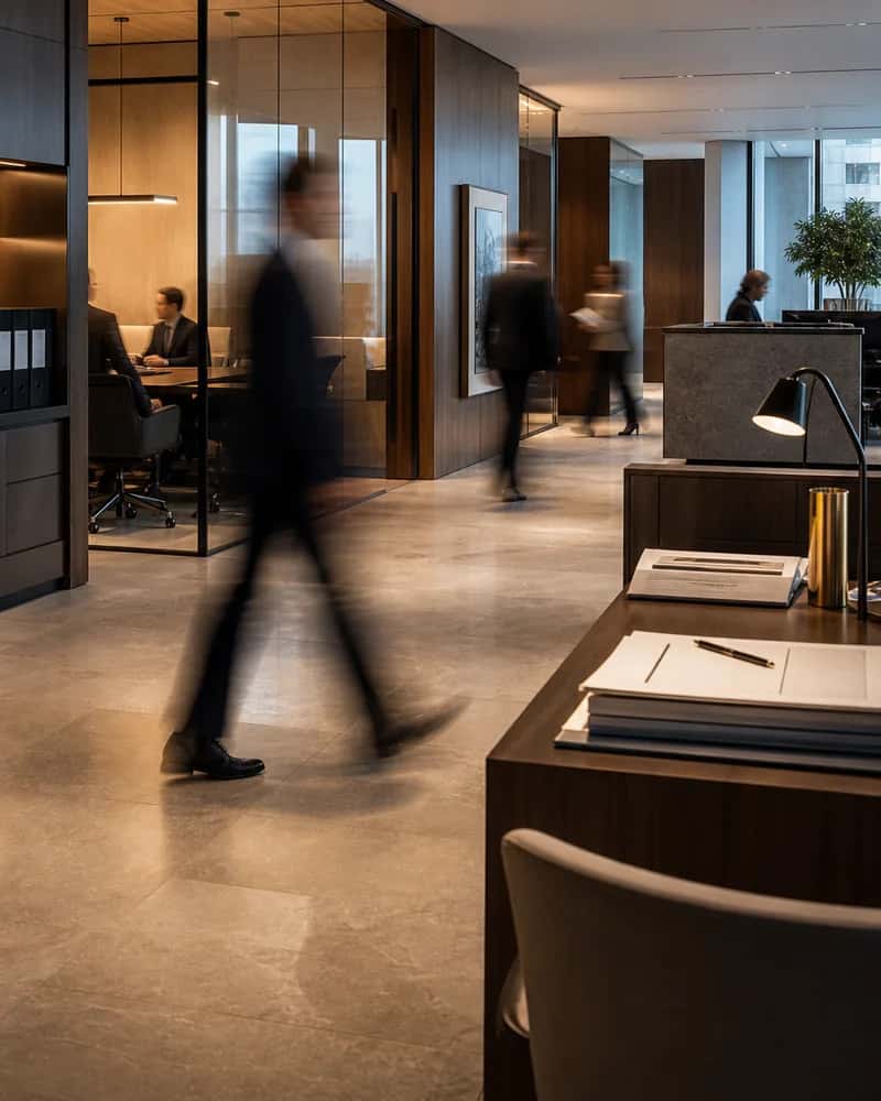Financial Services operators shown in their working environment
