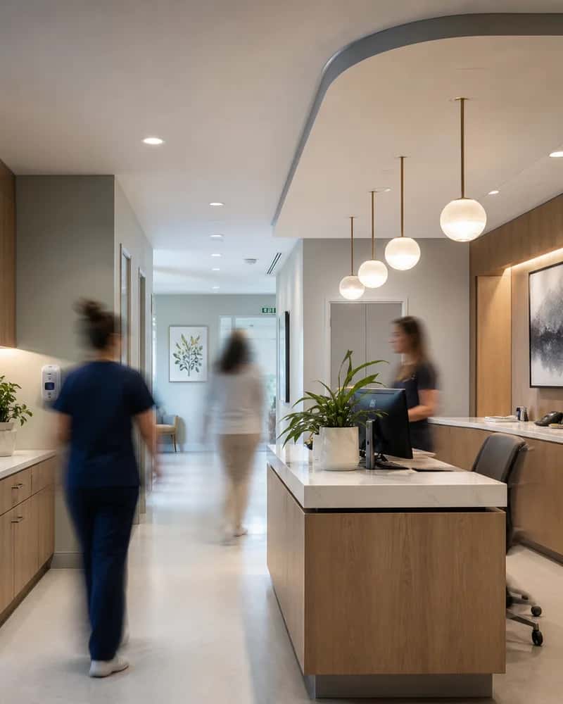 Healthcare & Clinics operators shown in their working environment