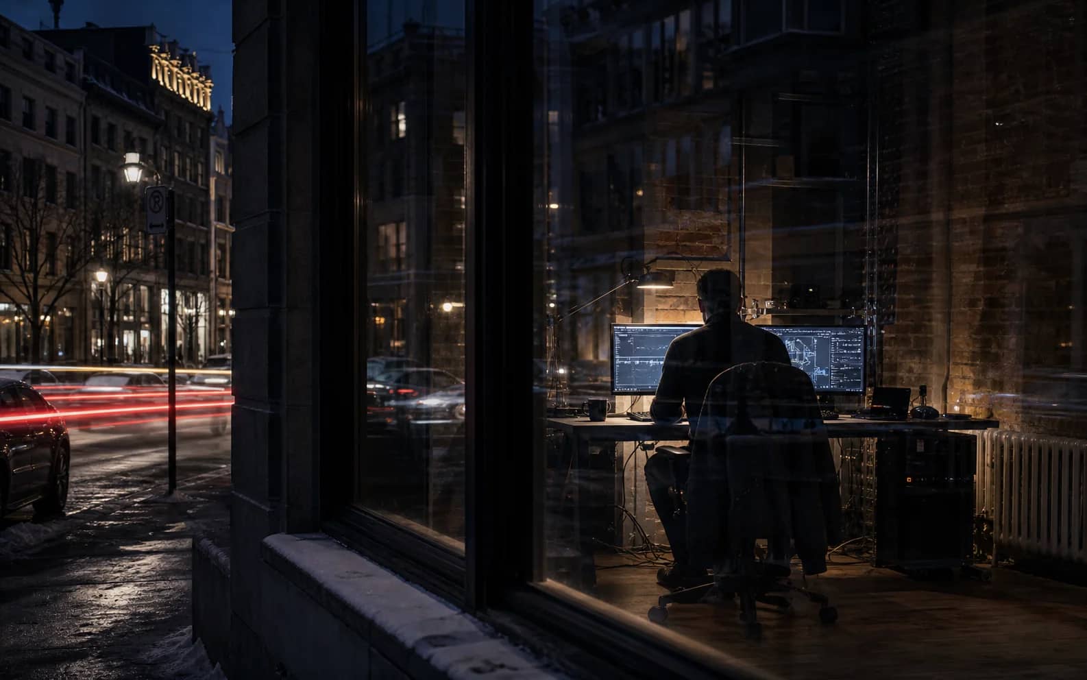 Montreal Office operating base shown as an anonymous editorial workspace